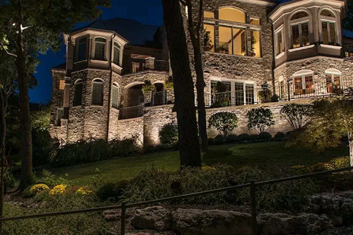Large home landscape lighting